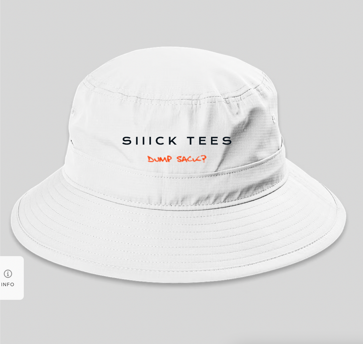 White bucket hat